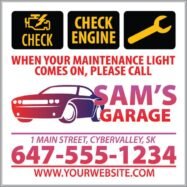 Custom Maintenance Light Reminder Service Stickers