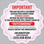 Custom Customer Satisfaction Index CSI Service Stickers