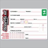 Custom Tire Storage Service Stickers