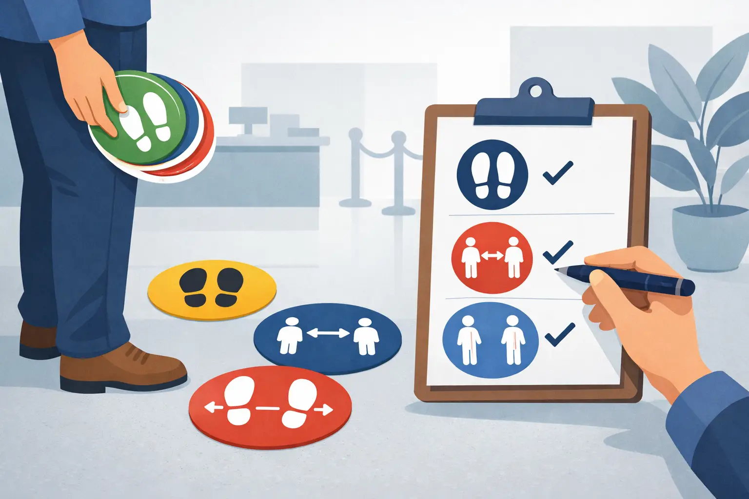 Choosing Social Distancing Floor Stickers