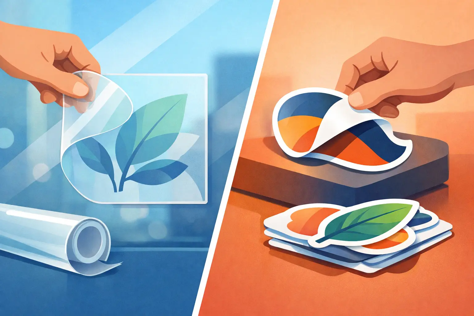 Static Cling vs Vinyl Stickers