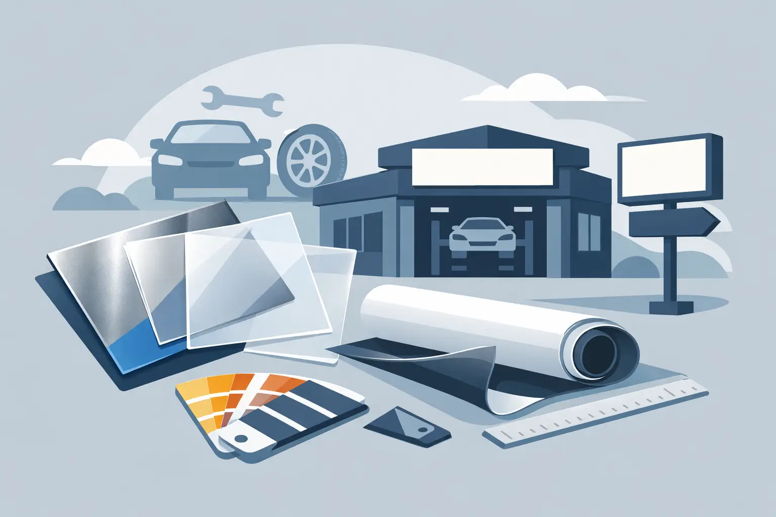 Auto Shop Signage Material Guide