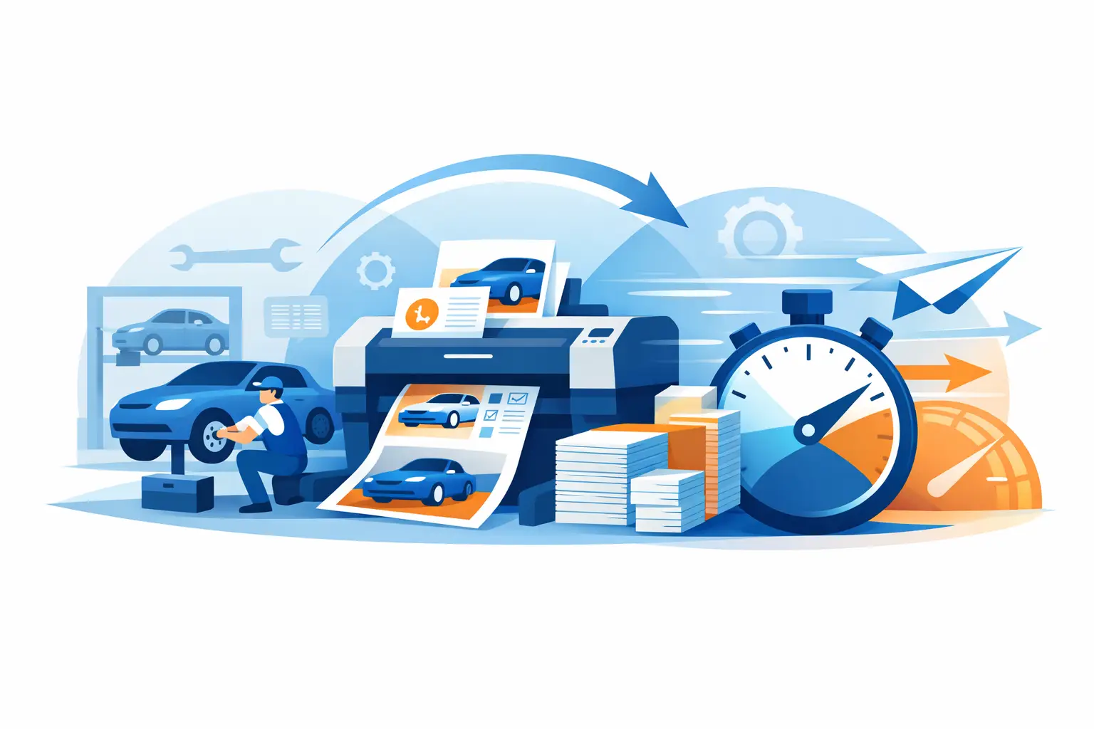 Auto Shop Print Turnaround Without the Slowdown