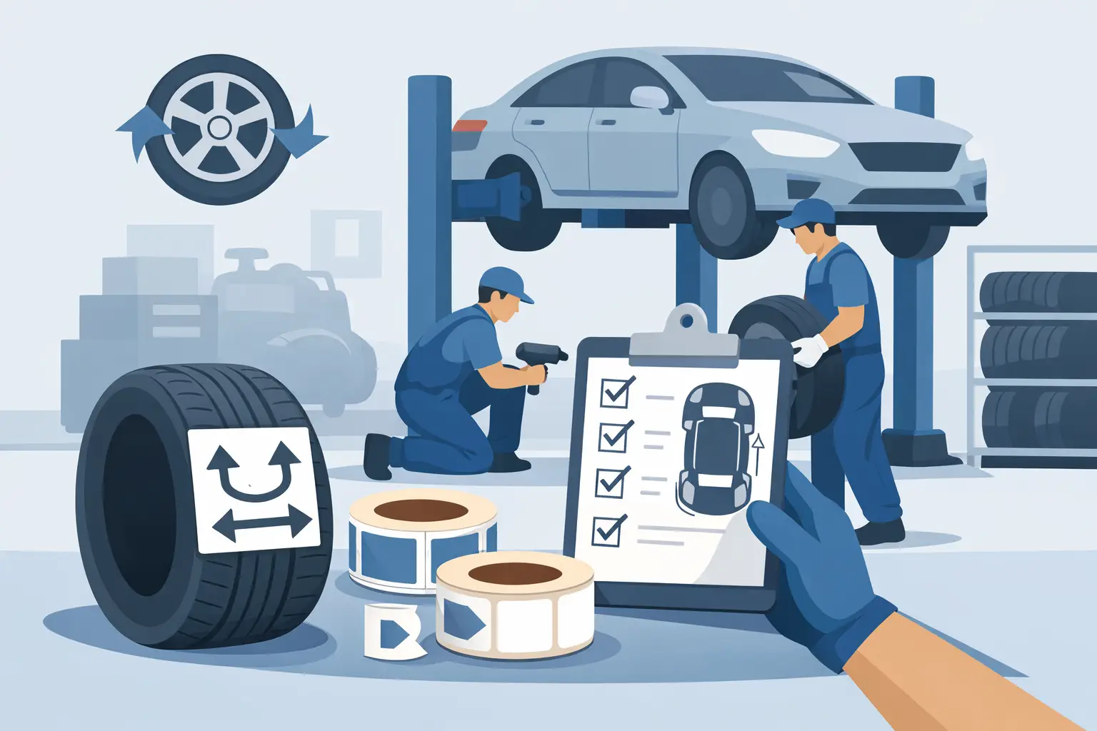 Best Labels for Tire Rotation in Busy Shops