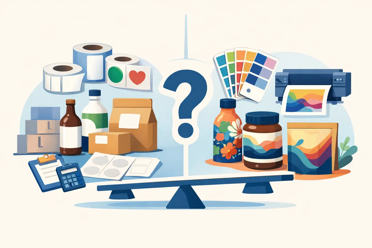 Stock Labels vs Custom Printing: What Fits?