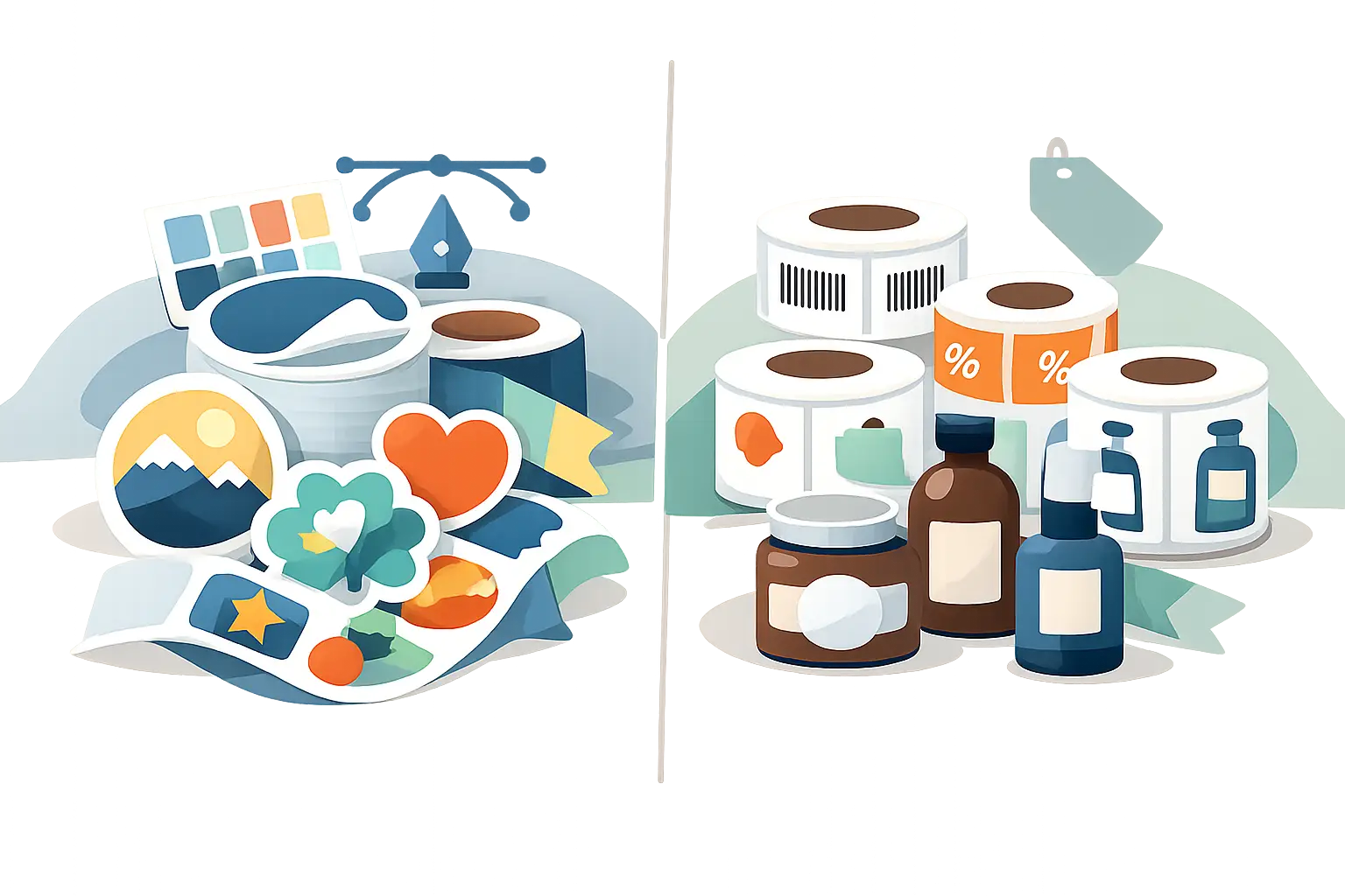 Custom Stickers Versus Stock Labels for Shops