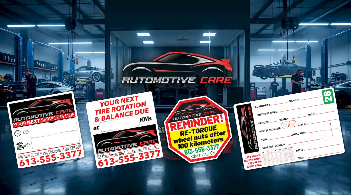 Service Reminder Stickers for Auto Shops: What Every Garage Owner Should Offer